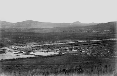 Rorkes Drift avec Isandlwana au loin, 1879
